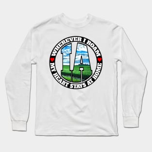 Heart Stays Home - Iowa Long Sleeve T-Shirt